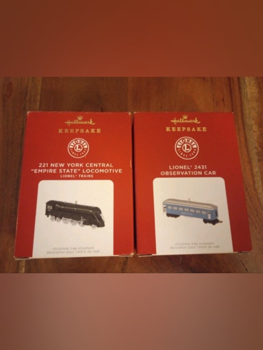 2021 Hallmark Lionel Trains ornaments, lot of 2